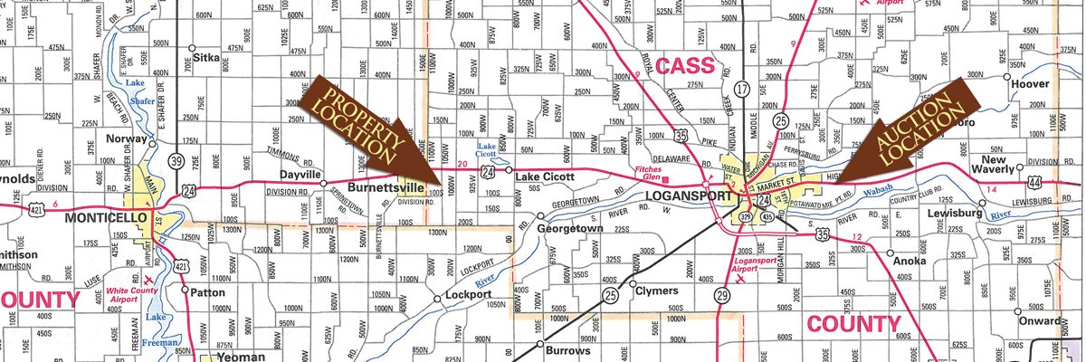 Area map - 67.5 Acres Offered in 3 Tracts